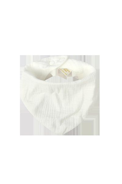 Flippy Triangular Bib, Flippy, Cotton, for Children 0-12 Months, 33x32 cm, Water Resistant, White