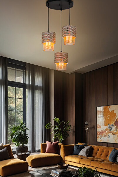 AG LightDesign Kahverengi Sarkıt Avize Salon Yatak Odası Mutfak Modern Şık Lamba