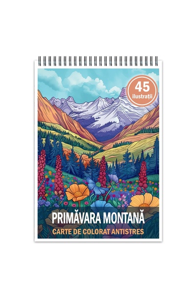 Legendary Gifts Carte de colorat antistres, 45 de ilustrații Spring Montana, ...