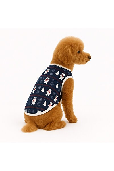 DOGİ&DOG Küçük Irk White Bear Yılbaşı Kedi-Köpek Atleti (0,5-10 KG)