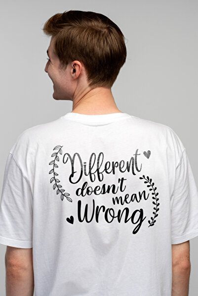StoryGift Romania Men's T-shirt With Hearts And The Message "different Doesn'...