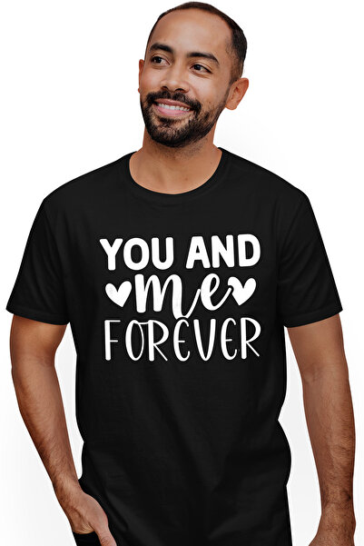 StoryGift Romania Men's T-shirt For Lovers With The Message "you And Me Forever" - You With Me For All Stg