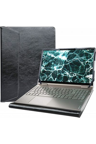 Alapmk Laptop Protective Case, For Lenovo Yoga C15 C6 C740-740iml 15, Pu Leather, Black
