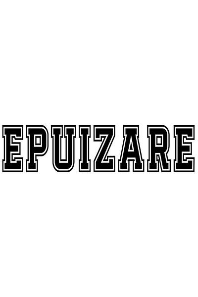 StoryGift Romania Sticker Adeziv 90CM Epuizare, Mesaj Motivational, Text Inspirational, Self Care cu Margini Alb