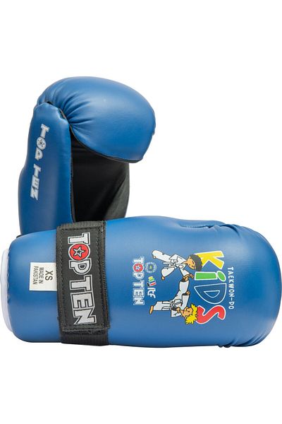 Top Ten Taekwon-do gloves, "ITF KIDS" approved by ITF, Top Ten, Blue, XS