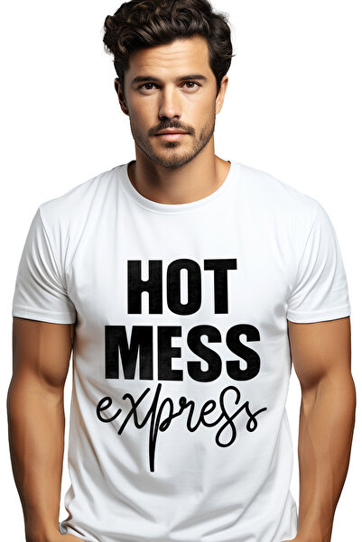 StoryGift Romania Tricou Barbati cu textul in engleza "Hot mess express" - de...