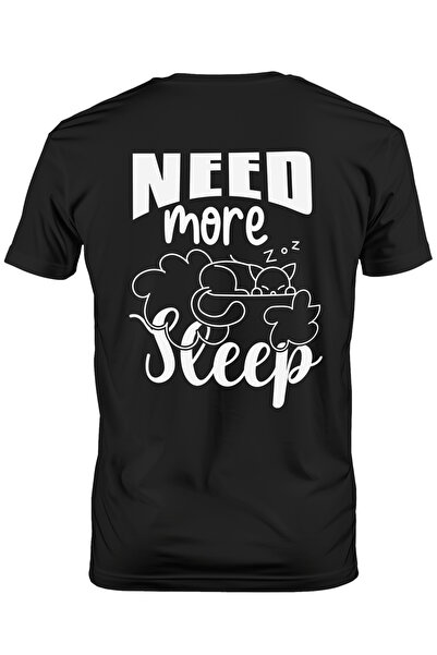 StoryGift Romania Tricou bărbătesc cu un pisoi adormit și mesajul „need More ...