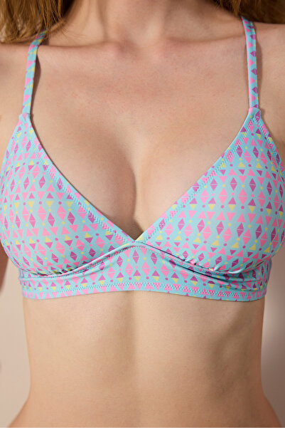 Penti Colorful Mosaic Patterned Bralet Bikini Top