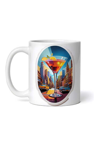 OEM Εξατομικευμένη λευκή κούπα, ποτήρι κοκτέιλ Manhattan, INOVATIX®. 330ml