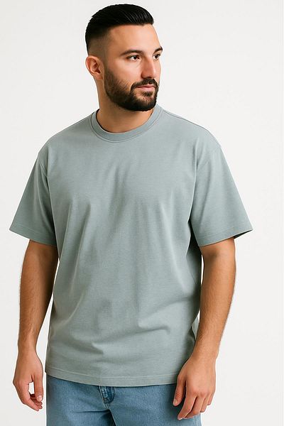 WAFRA Tricou oversize pentru bărbați (model largi) Model simplu de calitate premium