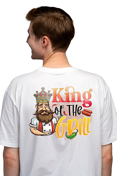 StoryGift Romania Tricou Barbati cu mesajul "King of the grill", gatit, ilust...