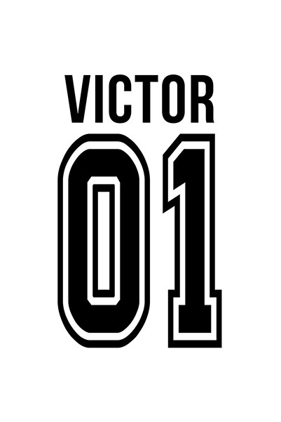 StoryGift Romania Sticker Eticheta 40CM Cu Textul Victor, si Numarul 01, Cel ...