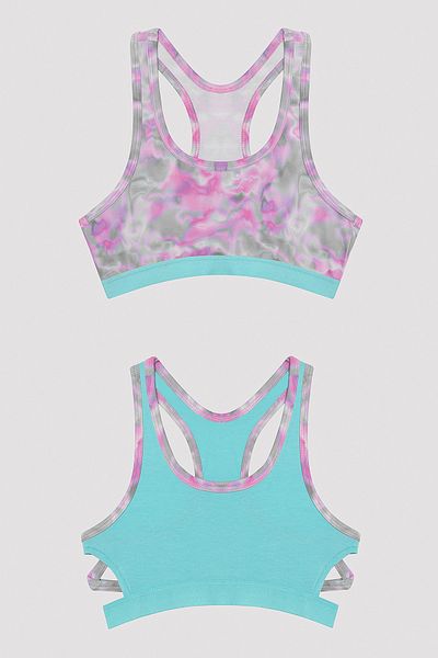 Penti Girl's Summer Colors Multicolored 2-Piece Sports Top