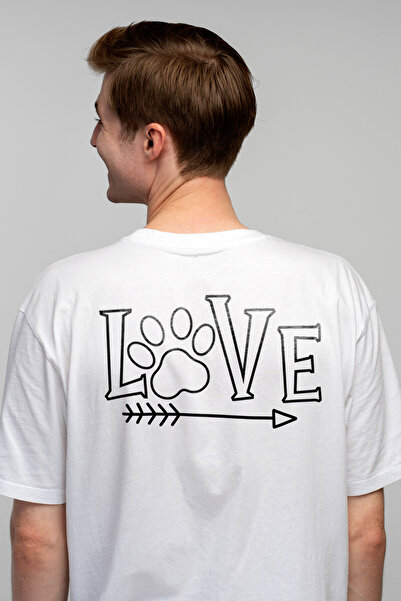 StoryGift Romania Tricou Barbati cu labuta pentru iubitorii de pisici - "Love...