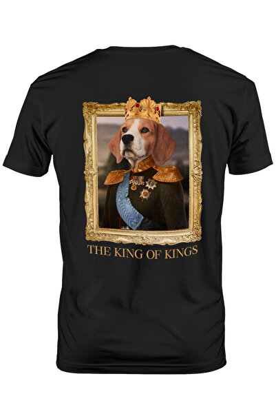 StoryGift Romania Tricou bărbătesc cu imagine Regele Câine în costum cu medal...