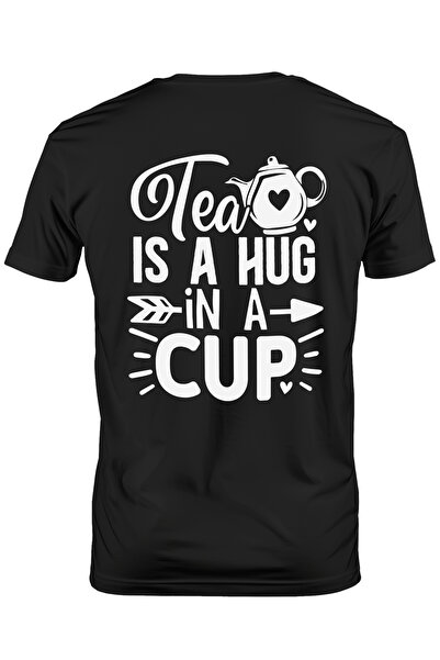 StoryGift Romania Tricou bărbătesc cu textul în engleză „tea Is A Hug In A Cu...