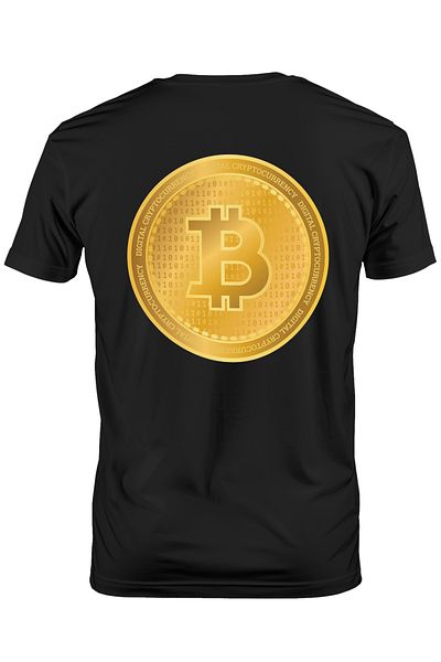 StoryGift Romania Men's T-Shirt With Bitcoin Symbol, Gold Coin, Virtual Coins, Investment Lovers STG