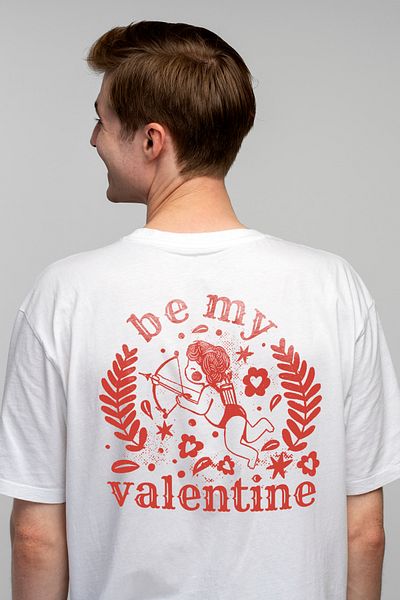 StoryGift Romania Men's T-Shirt Valentine's Day Gift, For Him And Her, February 14th With The Message Be Stg
