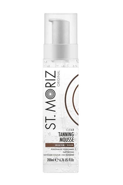 ST. MORIZ Spumă autobronzantă profesională ST MORIZ Clear Tanning Mousse, Fără mizerie, Mediu închis, 200 ml
