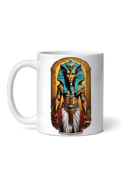 OEM Cană albă personalizată, Zeul Egiptean Khnum, INOVATIX®. 330ml