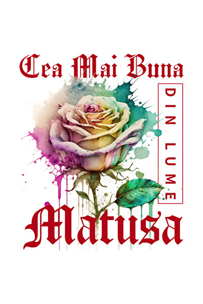 StoryGift Romania Sticker Eticheta 40CM Cu Textul Cea Mai Buna Matusa, Din Lu...