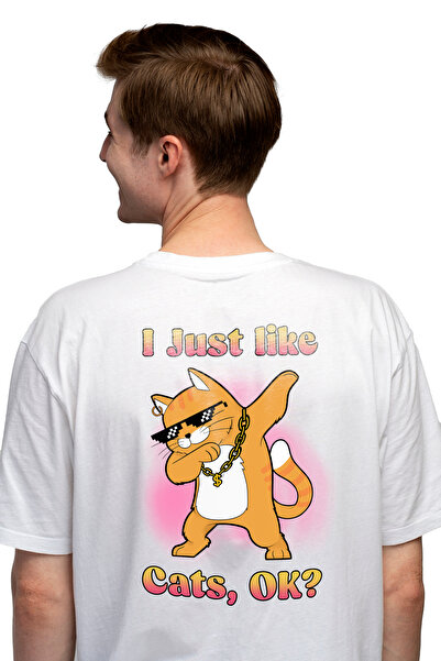 StoryGift Romania Tricou Barbati cu pisica cu lant de aur la gat cu mesajul "...