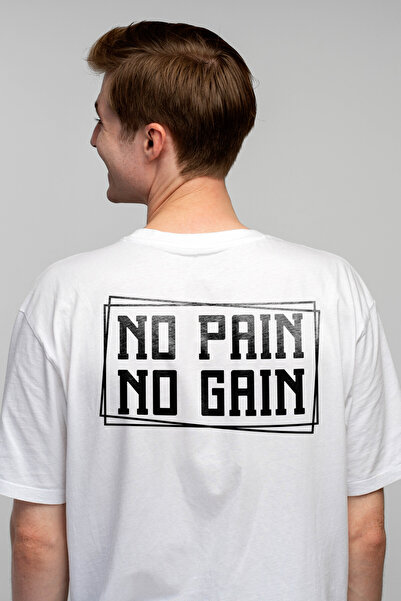 StoryGift Romania Tricou bărbătesc cu textul în engleză „no Pain, No Gain” - ...