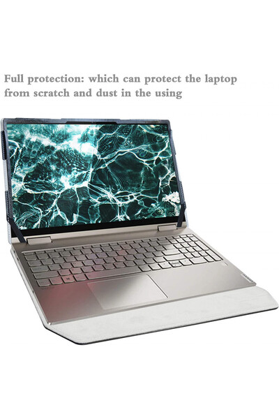 Alapmk laptop protective case, for lenovo yoga C15 C6 C740-740IML 15, PU leather, black