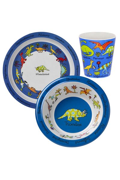 Tyrrell Katz Melamine Food Bowl - Plate - Exercise Cup Dino