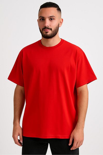 WAFRA Tricou oversize pentru bărbați (model largi) Model simplu de calitate premium