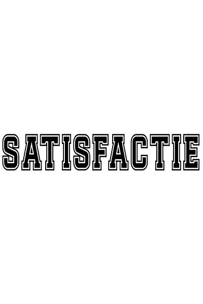 StoryGift Romania Sticker Eticheta 40CM Satisfactie, Mesaj Motivational, Text Inspirational, Self Care cu Margin
