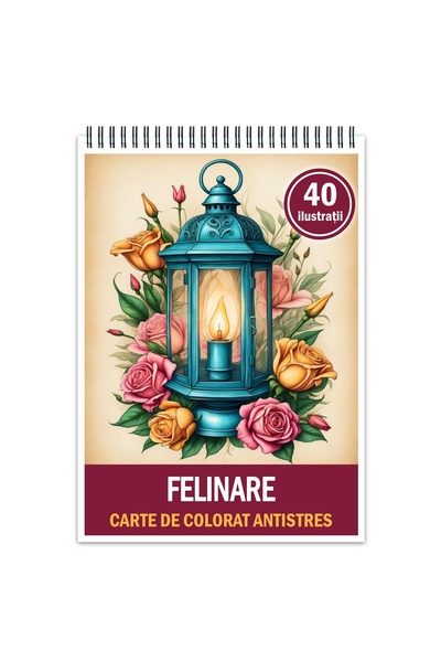 Legendary Gifts Carte de colorat antistres, 40 de ilustrații cu felinare, format A4