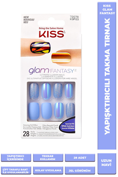 Kiss Jel Takma Tırnak Yapıştırıcılı Ve Çift Taraflı Bant Yapıştıcı Uzun Lila