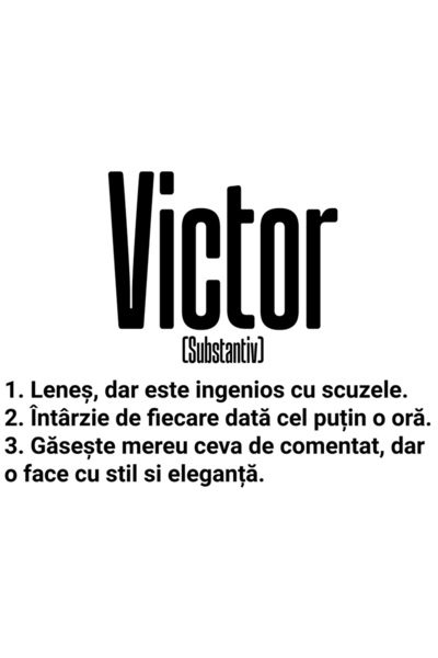 StoryGift Romania Sticker Eticheta 50CM Cu Numele Victor, Amuzant, Lenes, Hai...