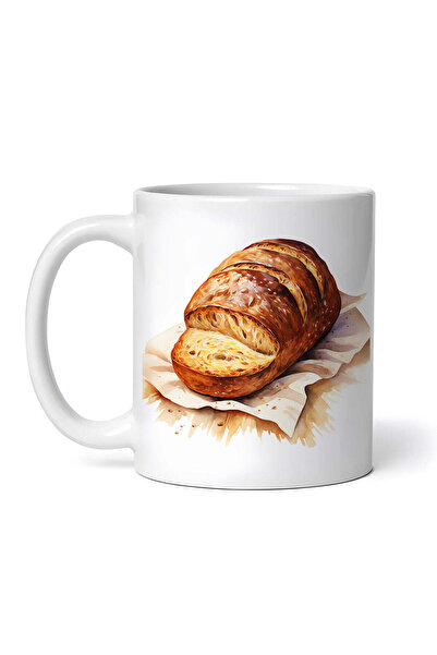 OEM Cană albă personalizată, pâine neagră, INOVATIX®. 330ml