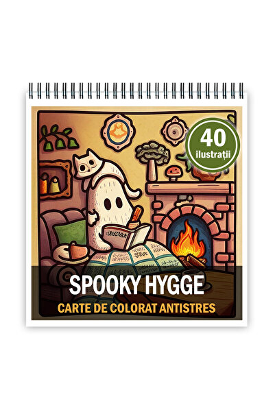 Legendary Gifts Carte de colorat antistres, 40 de ilustrații înfricoșătoare Hygge, Format: 21x21cm