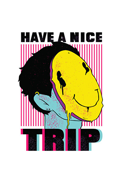 StoryGift Romania Sticker Adeziv 90CM Baiat Cu Masca pe fata, Zambind Fals, Have a nice Trip, Tristete pe Interi