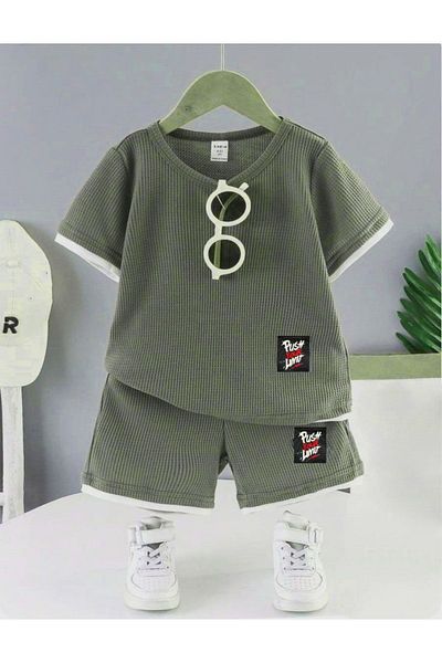 MAXI DRY Children's Shorts Bottom Top Set, Waffle Fabric 100% Cotton 3-10 Years