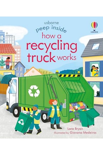 Usborne Publishing Ltd نظرة خاطفة على كيفية عمل شاحنة إعادة التدوير