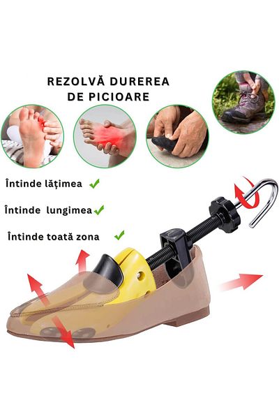 Velixo Set 2 Shoe Shapers, Adjustable, Abs, With Spring, Unisex, Size 40-47, For Sneakers & Footwear