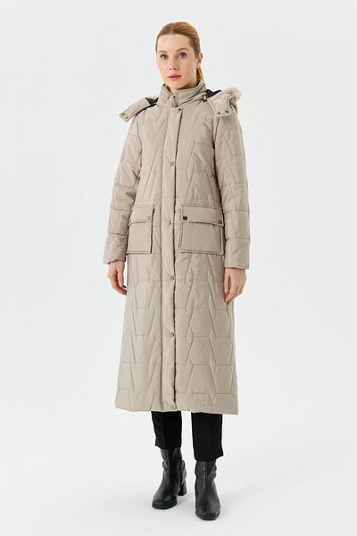 Günay Karaca Ahval Inflatable Women's Winter Coat Fiber Filling Hooded 6044