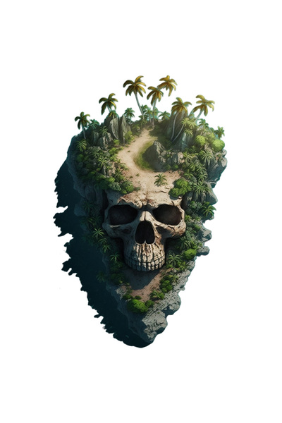 StoryGift Romania Sticker Autocolant 70CM cu Animatie Craniu Acoperit de Padu...