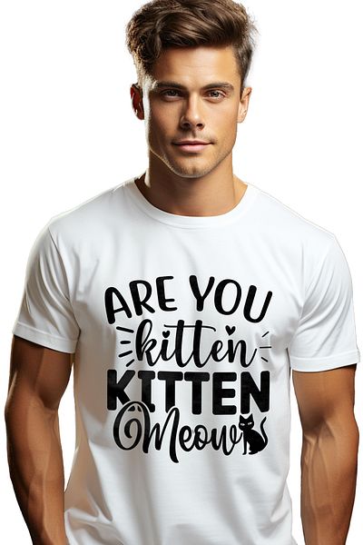 StoryGift Romania Men's T-shirt for cat lovers with message in English - heart animal with im STG