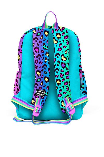 Coral High Kids Colorful 4-Piece School Bag Set (School Bag, Pen Holder, Lunch Box, Water Bottle)