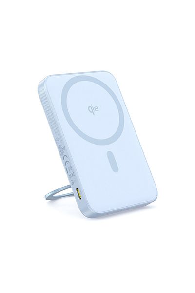 Baseus Baterie externă, încărcare rapidă, magnetică, tip C, Qi2, 20W, 5000mAh, cablu tip C, PicoGo, albastru