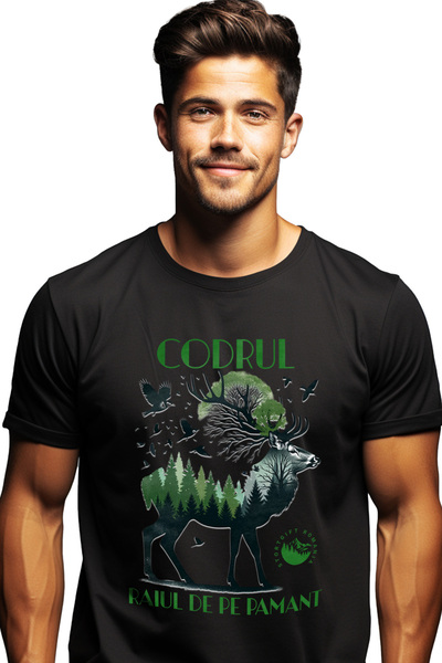 StoryGift Romania Tricou Barbati codrul este raiul de pe pamant, natura, camp...
