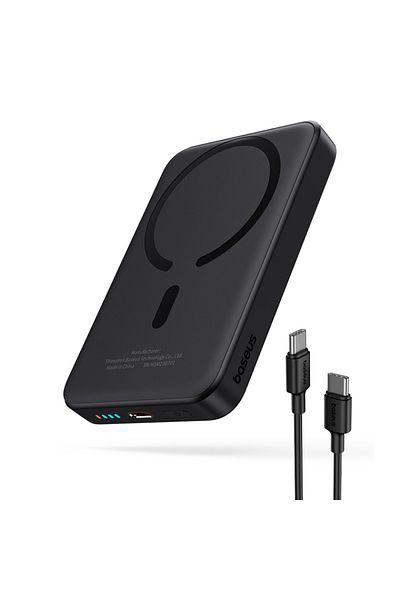 Baseus External Battery, Magnetic, Fast Charging, MagSafe, USB-C, 10000mAh, 20W, Magnetic Mini, Black