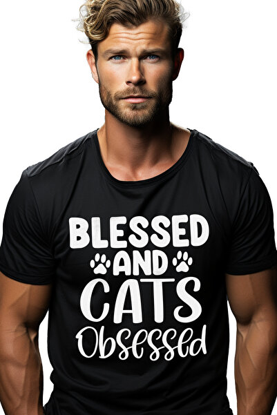 StoryGift Romania Tricou Barbati Pentru Cei Obsedati De Pisici Si Binecuvanta...