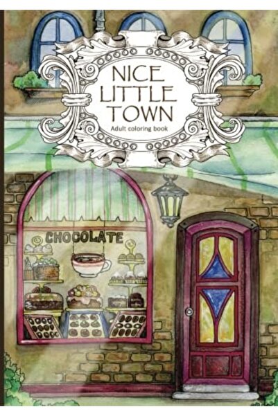 Createspace Adult Coloring Book Nice Little Town