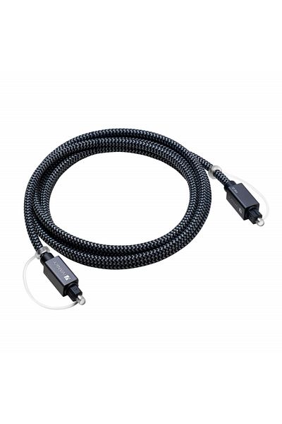 IVANKY cablu optic, cupru/nailon, gri/negru, 180 cm